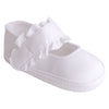 KARA SATIN RUFFLED STRAP MONOGRAMMABLE BABY SHOE