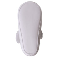 KARA SATIN RUFFLED STRAP MONOGRAMMABLE BABY SHOE