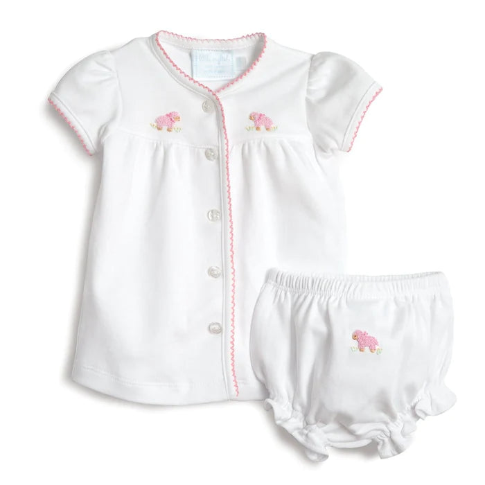 PINPOINT LAYETTE KNIT SET - GIRL SHEEP