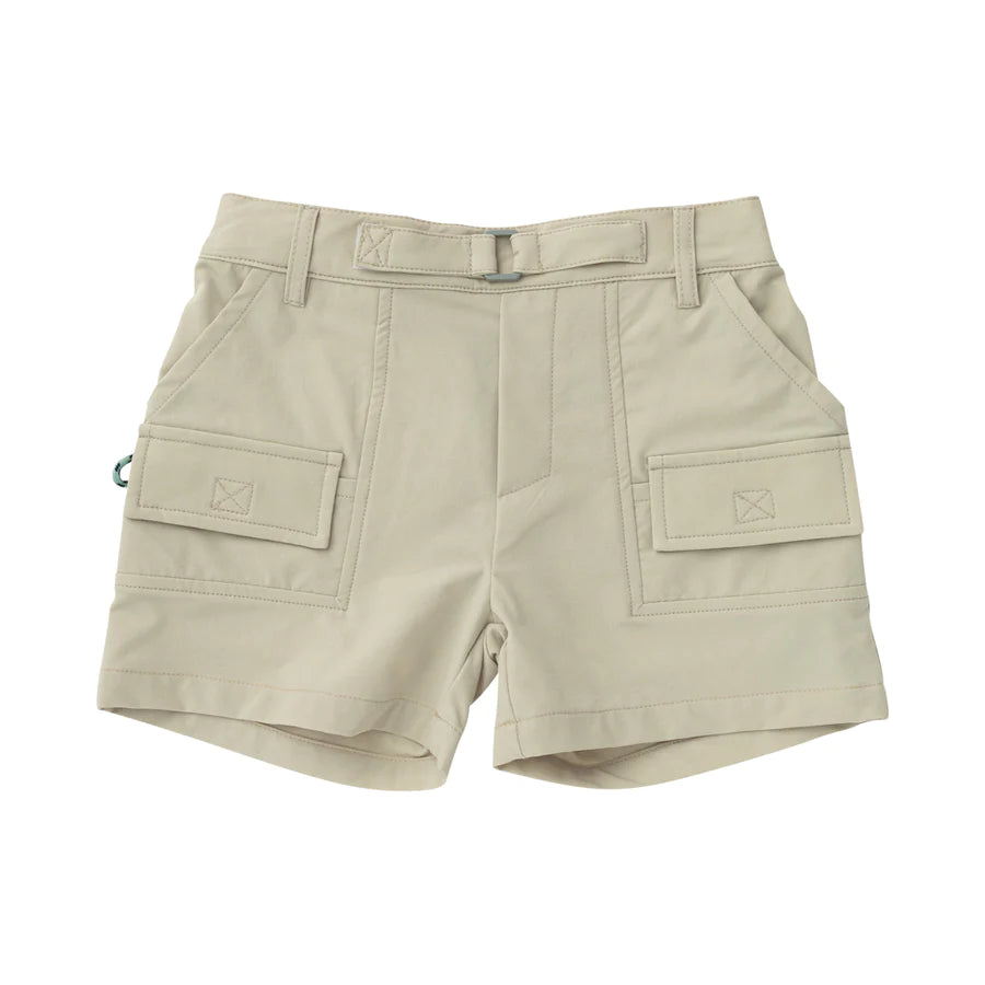 BOYS INSHORE PERFORMANCE SHORT IN PUMICE STONE