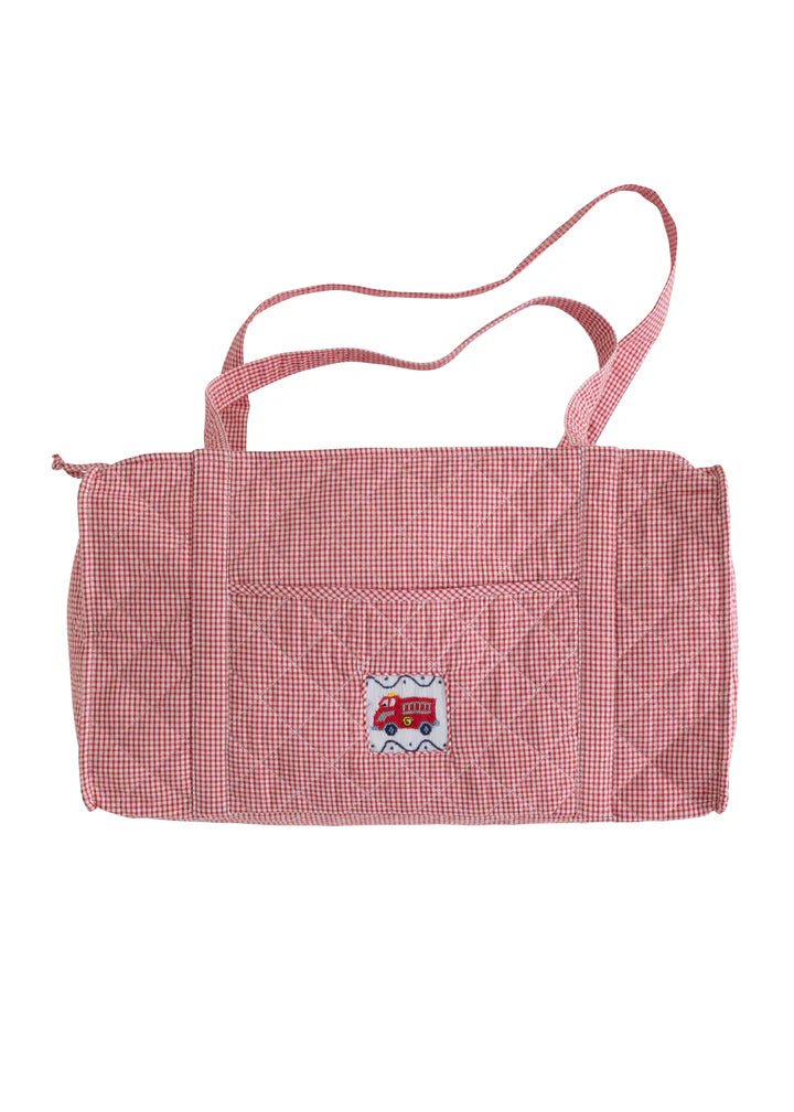 SMOCKED FIRETRUCK QUILTED LUGGAGE