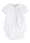 PINPOINT LAYETTE KNIT SET - ROSE