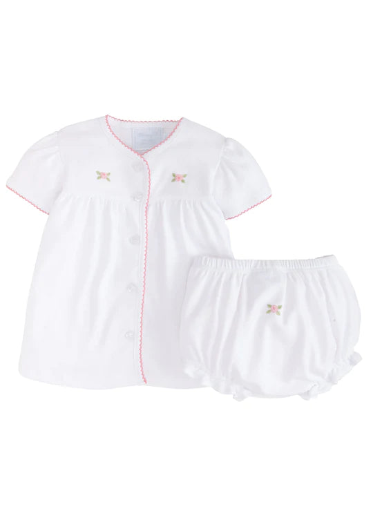 PINPOINT LAYETTE KNIT SET - ROSE