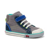 DANE GRAY DENIM/BLUE HI TOP SNEAKER