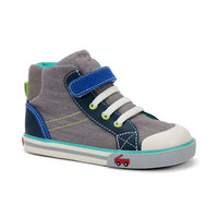 DANE GRAY DENIM/BLUE HI TOP SNEAKER