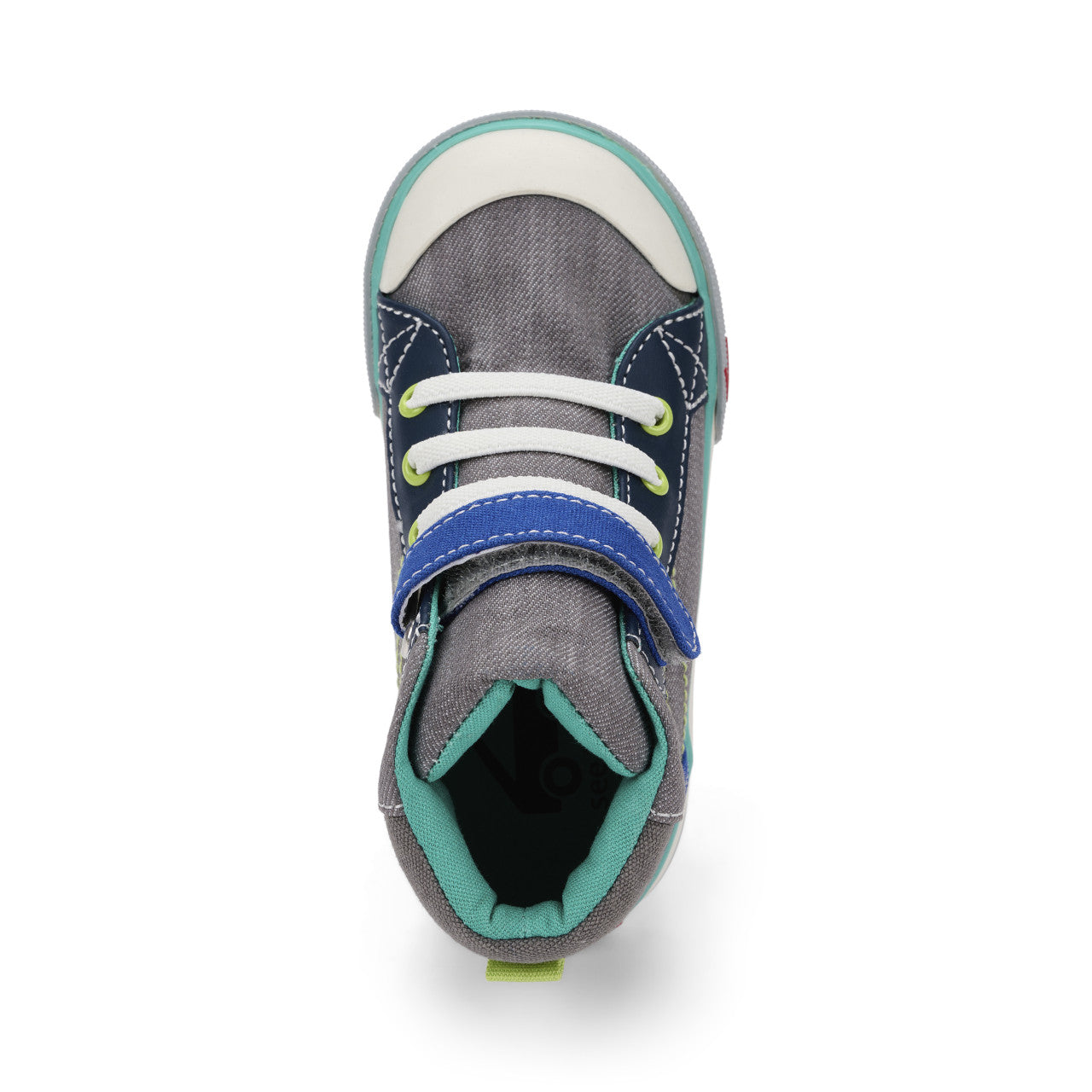 DANE GRAY DENIM/BLUE HI TOP SNEAKER