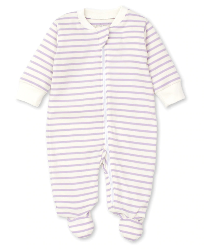 KISSY LOVE BASIC STRIPES ZIP FOOTIE