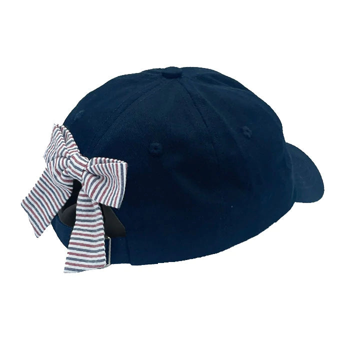 Customizable Bow Baseball Hat in Americana (Girls)