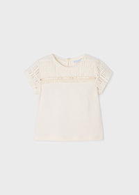 GIRLS CROCHET TOP COTTON TEE