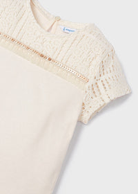 GIRLS CROCHET TOP COTTON TEE