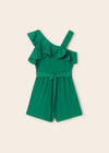 TWEEN GREEN CREPE ROMPER