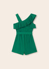TWEEN GREEN CREPE ROMPER