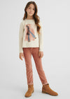 ROSE VELOUR SLIM FIT PANTS