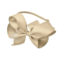 Ribbon Wrapped Metal Headband with 5.5 inch Bow (Multiple Colors)