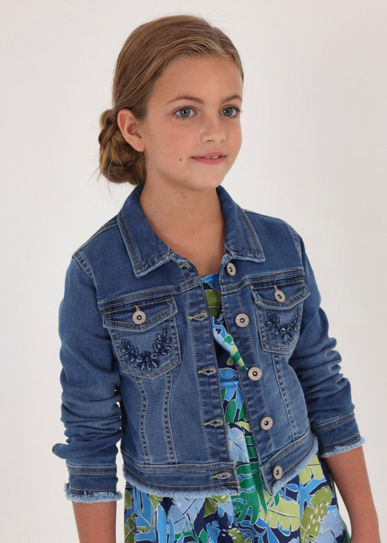 TWEEN EMBROIDERED DENIM JACKET