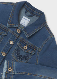 TWEEN EMBROIDERED DENIM JACKET