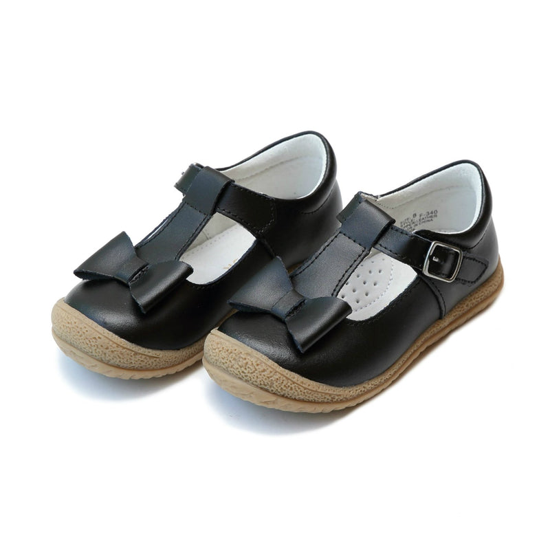 Emma Black Bow T-Strap Mary Jane