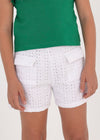 TWEEN WHITE EYELET COTTON SHORTS