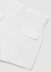TWEEN WHITE EYELET COTTON SHORTS