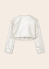 TWEEN EYELET MOTIF LEATHERETTE  JACKET