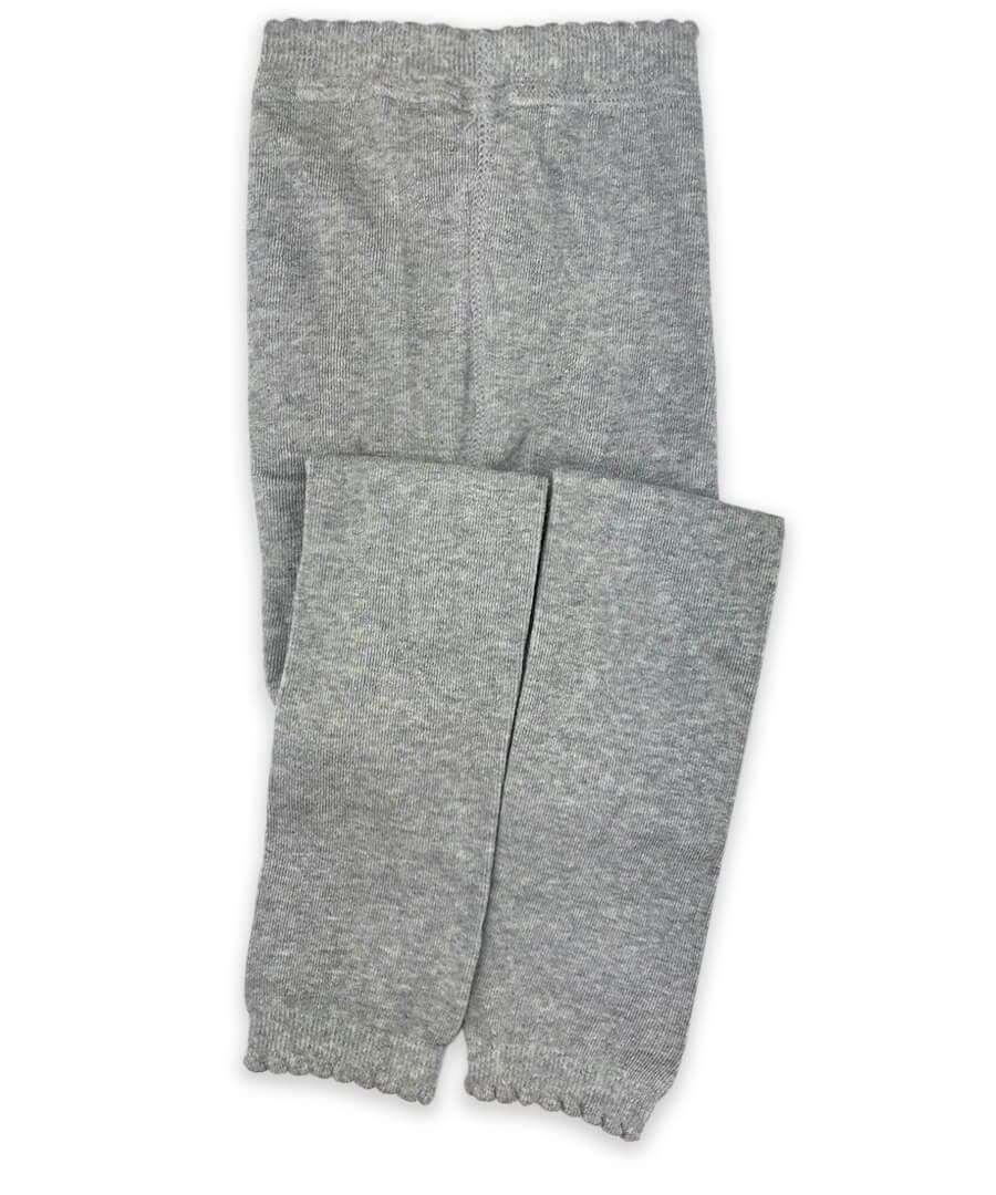 Scallop Pima Cotton Footless Tights