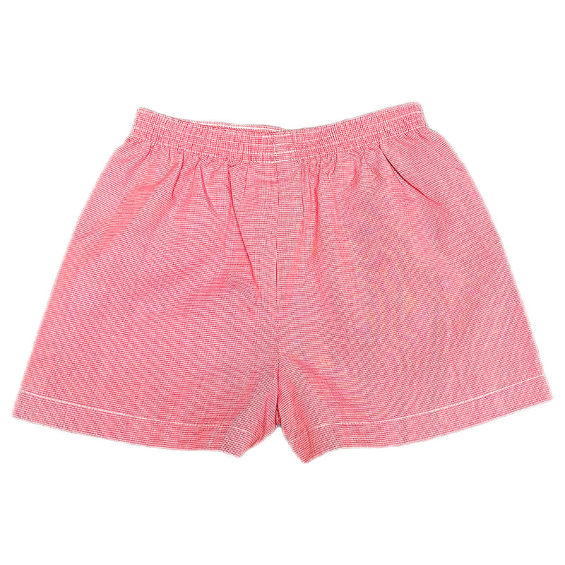 BENNETT RED MICRO GINGHAM SHORT