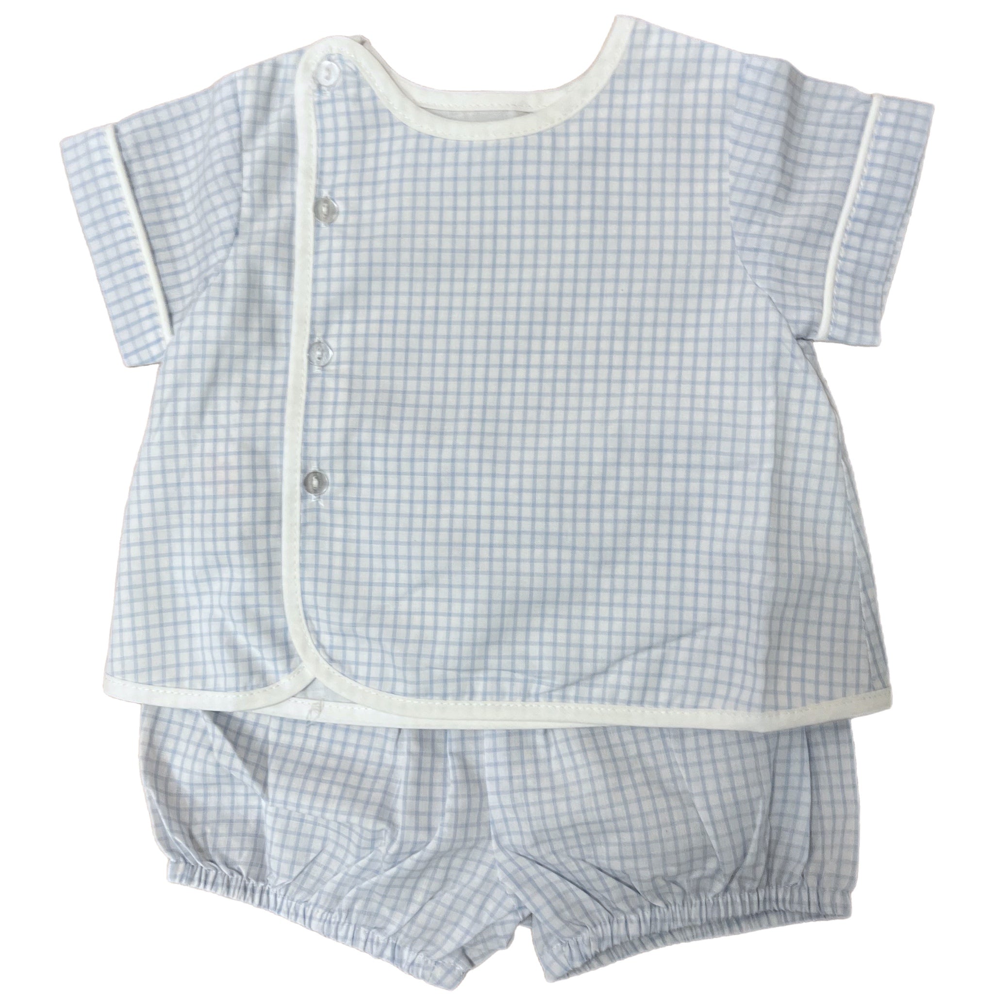 BLUE BAYLOR BOYS BLOOMER SET