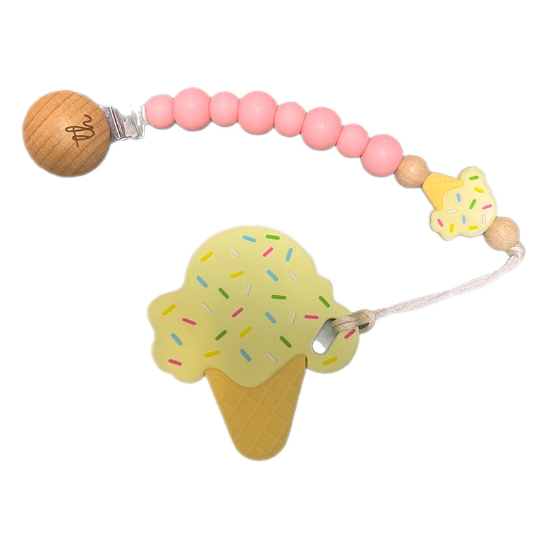 TEETHER & CLIP BUNDLE - VANILLA ICE CREAM