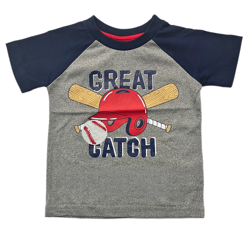 GREAT CATCH BASEBALL PRINT BOYS TEE