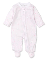 Pink Peek-A-Boo Bear Hugs Print Footie with Zipper