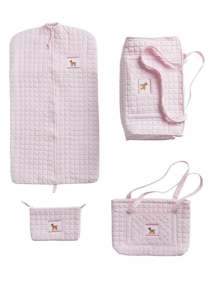 Smocked Lab Girls Quilted Luggage