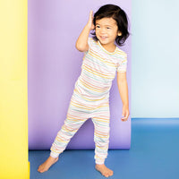 CANDY STRIPE MODAL MAGNETIC NO DRAMA PAJAMA SHORT SLEEVE SET