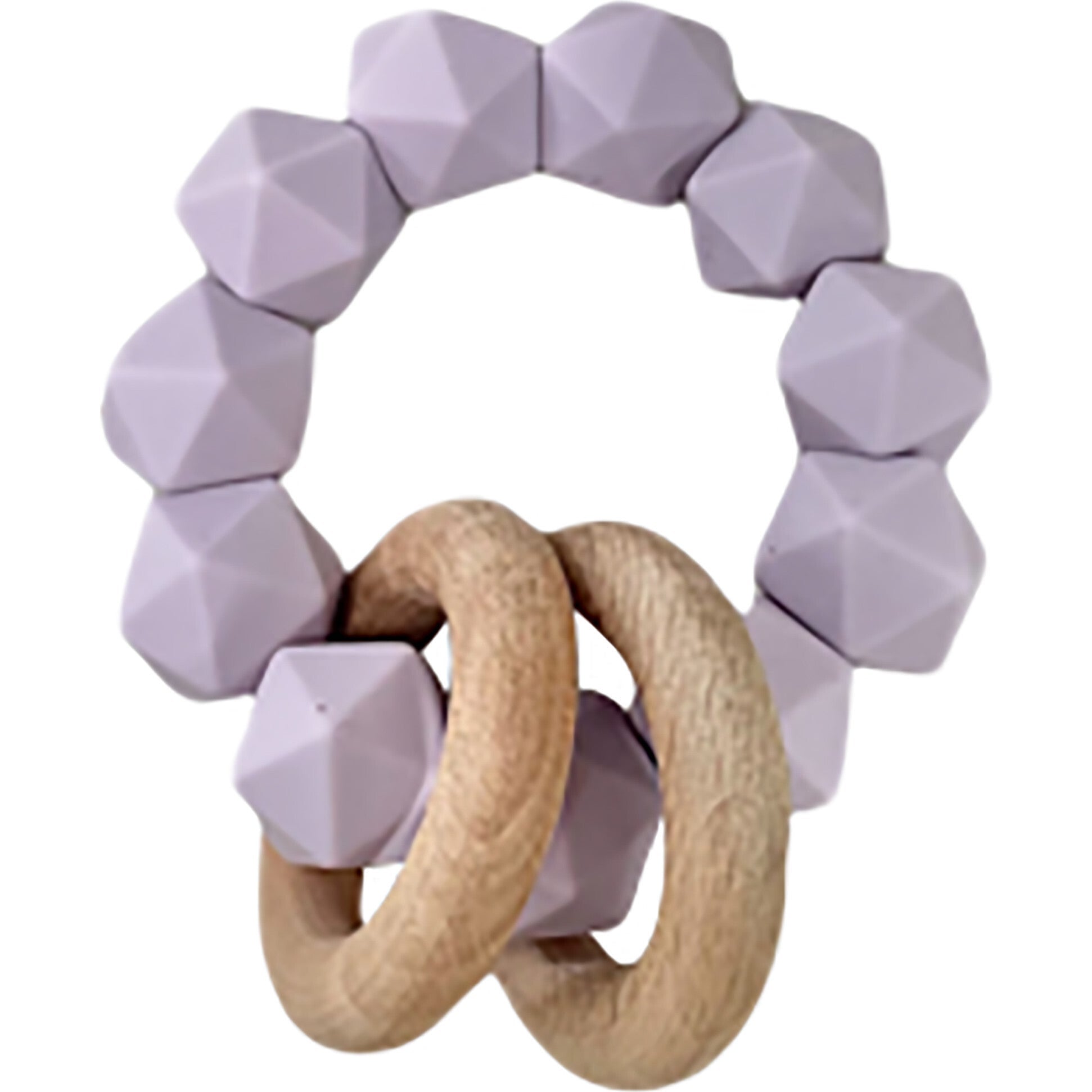 ABBY TEETHING RATTLE - LAVENDER FOG