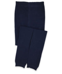 Scallop Pima Cotton Footless Tights