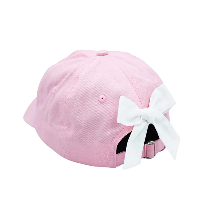 Customizable Bow Baseball Hat in Palmer Pink (Girls)