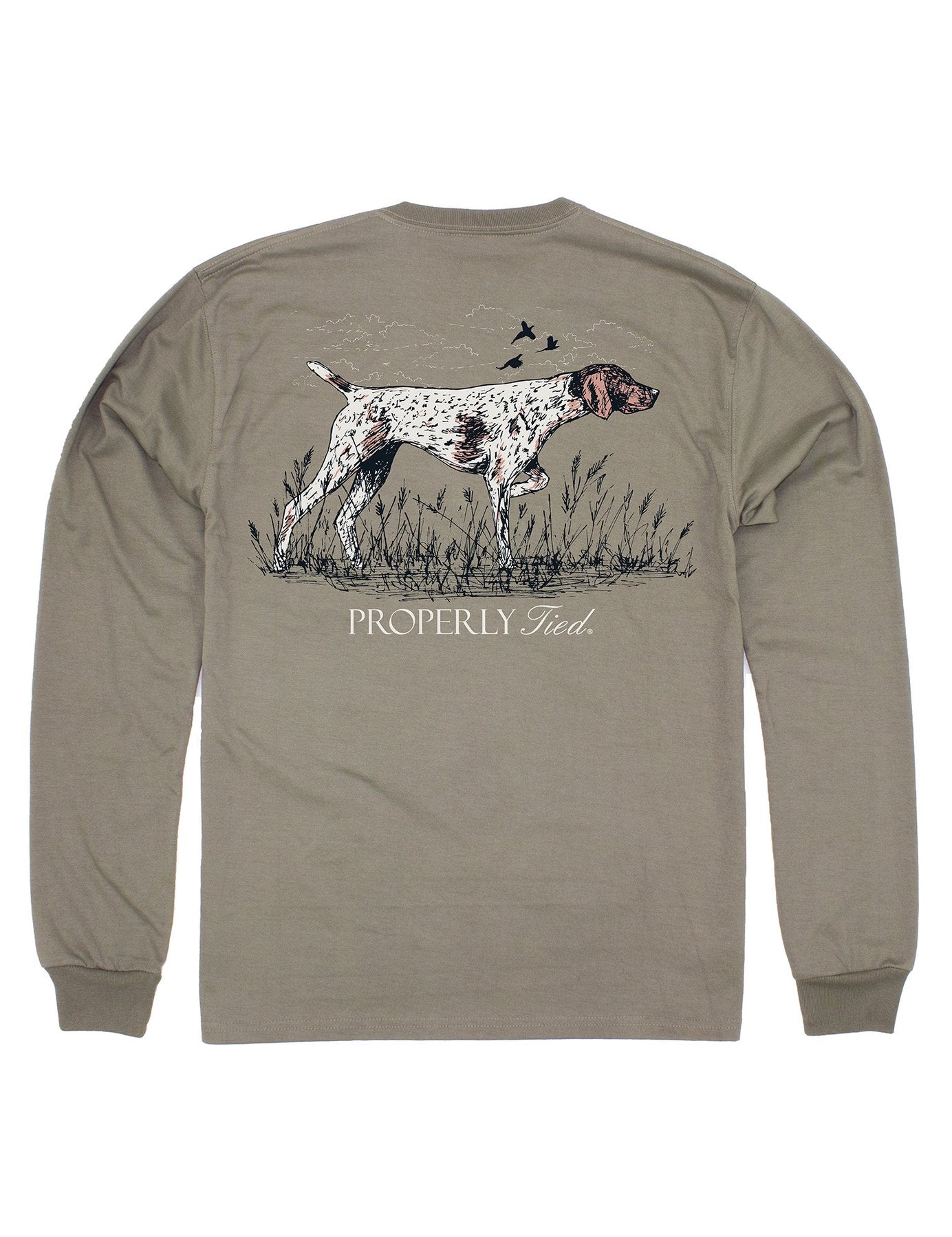 Pointer Long Sleeve Tan Tee