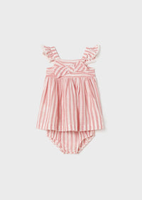 STRIPE BABY DRESS WITH DIAPER COVER