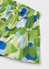 GIRLS LIME PRINTED SKORT