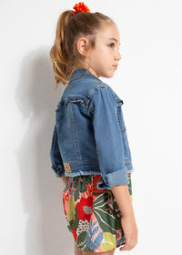 GIRLS RUFFLE DENIM JACKET