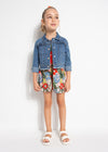 GIRLS RUFFLE DENIM JACKET