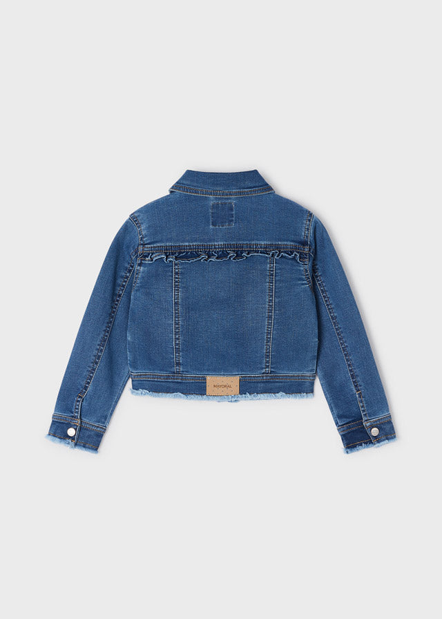 GIRLS RUFFLE DENIM JACKET