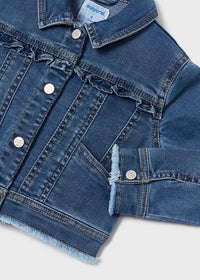GIRLS RUFFLE DENIM JACKET