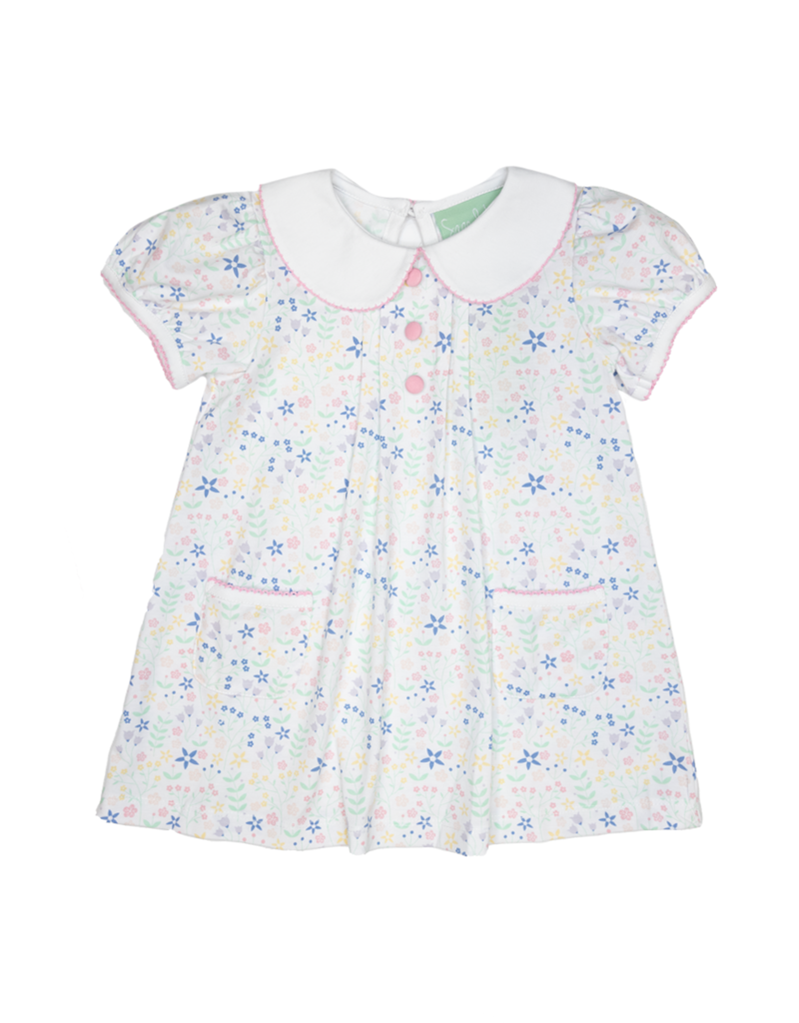 SPRING FLOWERS PENNY PLEATED DRESS