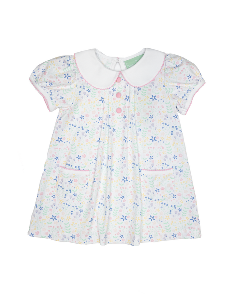 SPRING FLOWERS PENNY PLEATED DRESS