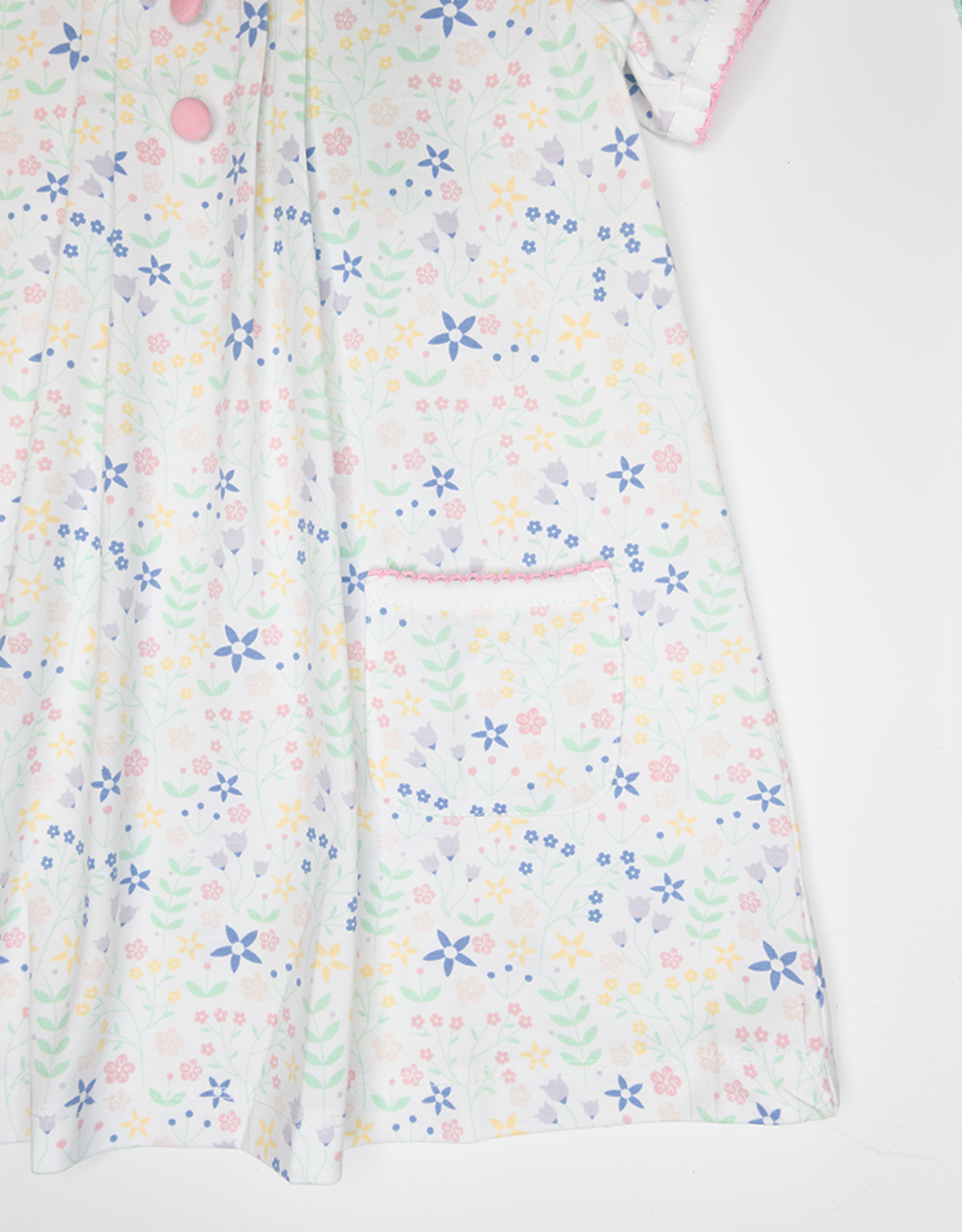 SPRING FLOWERS PENNY PLEATED DRESS