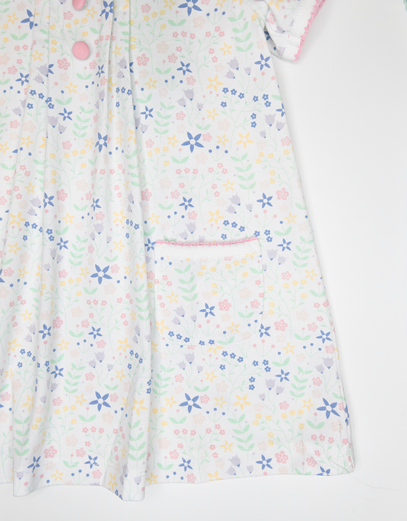 SPRING FLOWERS PENNY PLEATED DRESS
