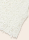 TWEEN DAISY CROCHET WHITE TOP