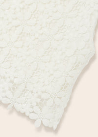 TWEEN DAISY CROCHET WHITE TOP