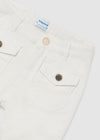 TWEEN WHITE CROPPED FRAYED HEM PANT