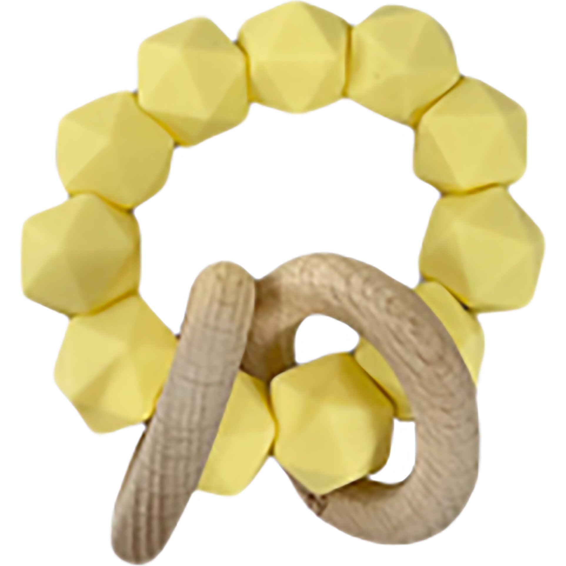 ABBY TEETHING RATTLE - BUTTER YELLOW
